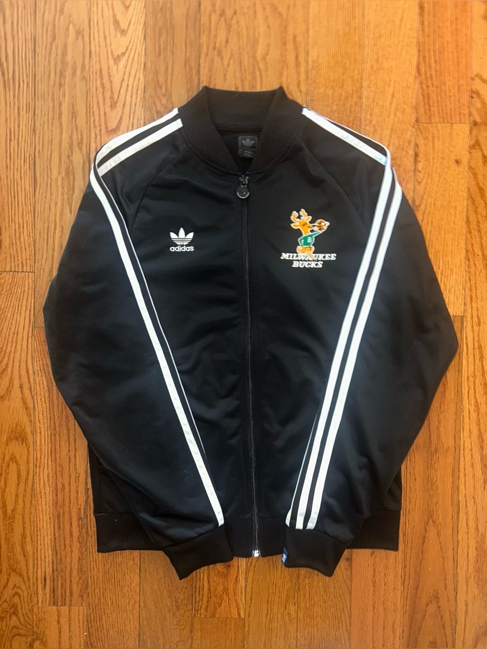 Milwaukee Bucks Adidas Trefoil Retro Track Jacket Size Small